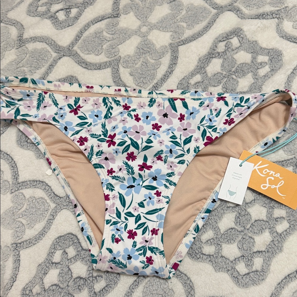 Kona Sol Multicolor Floral Bikini Bottom NWT